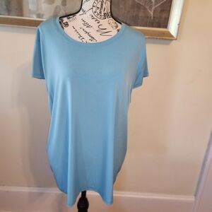 N Touch Sky Blue Women's Short Sleeve Top